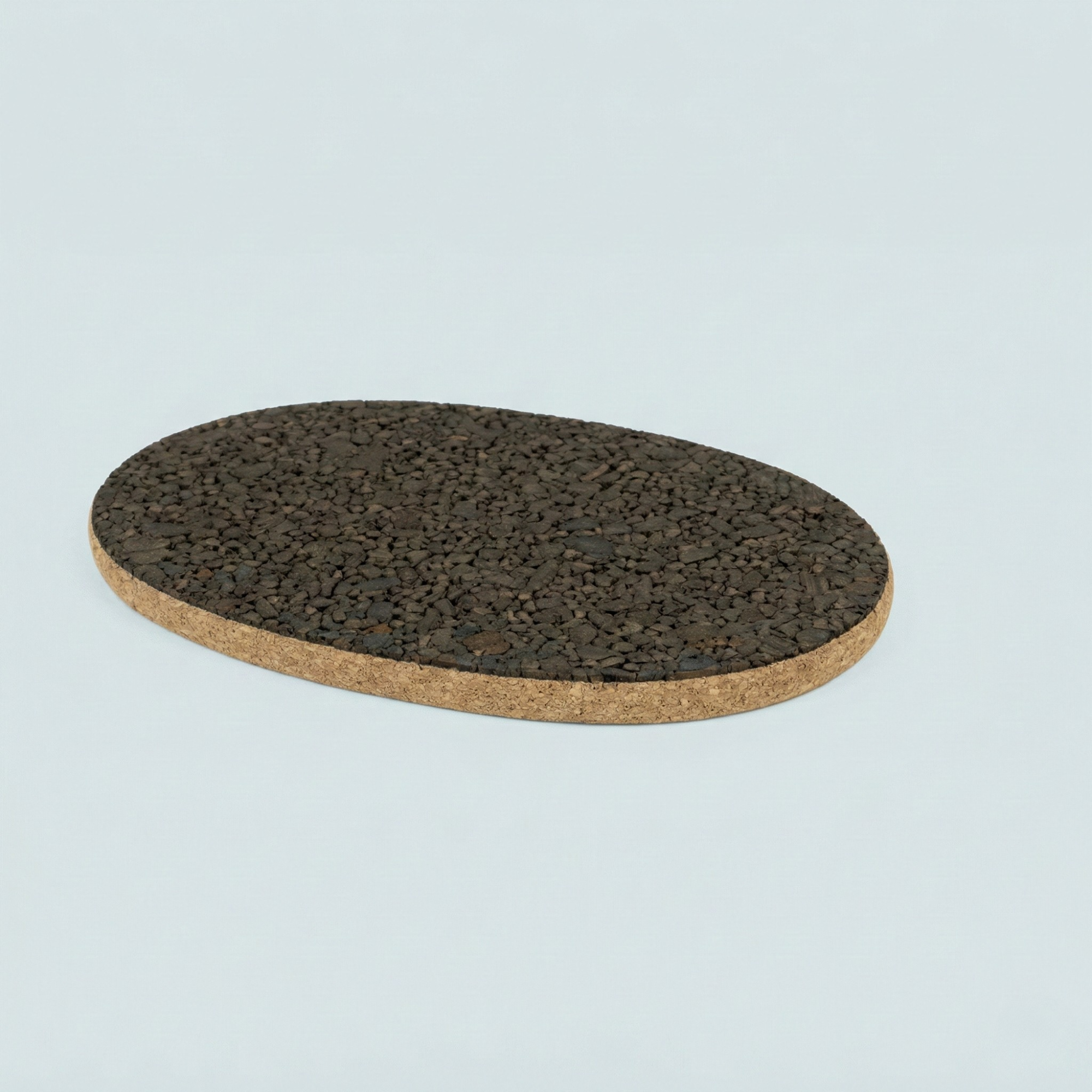 Descanso de Tacho Oval em Cortiça de Alta Densidade | Escuro - 340 × 220mm