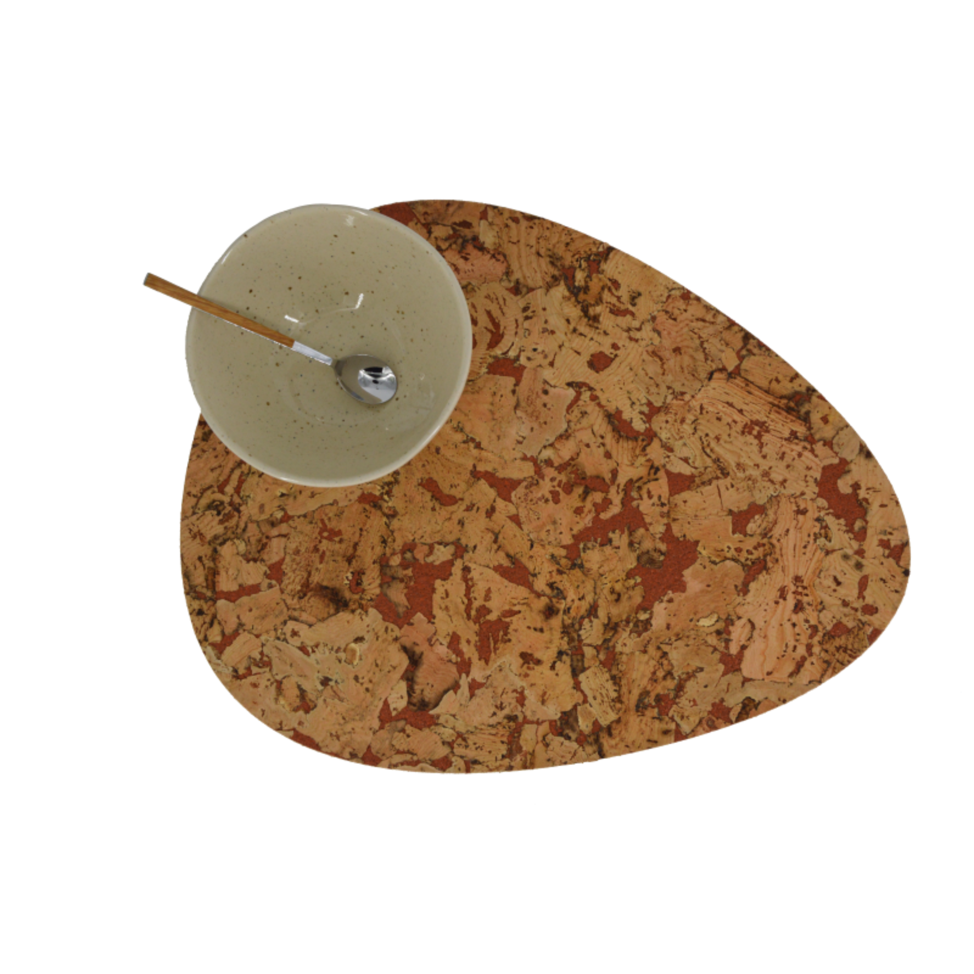 Conjunto de 4 Individuais Gota em Cortiça | Vermelho Rústico - Standard — 420 x 310 mm