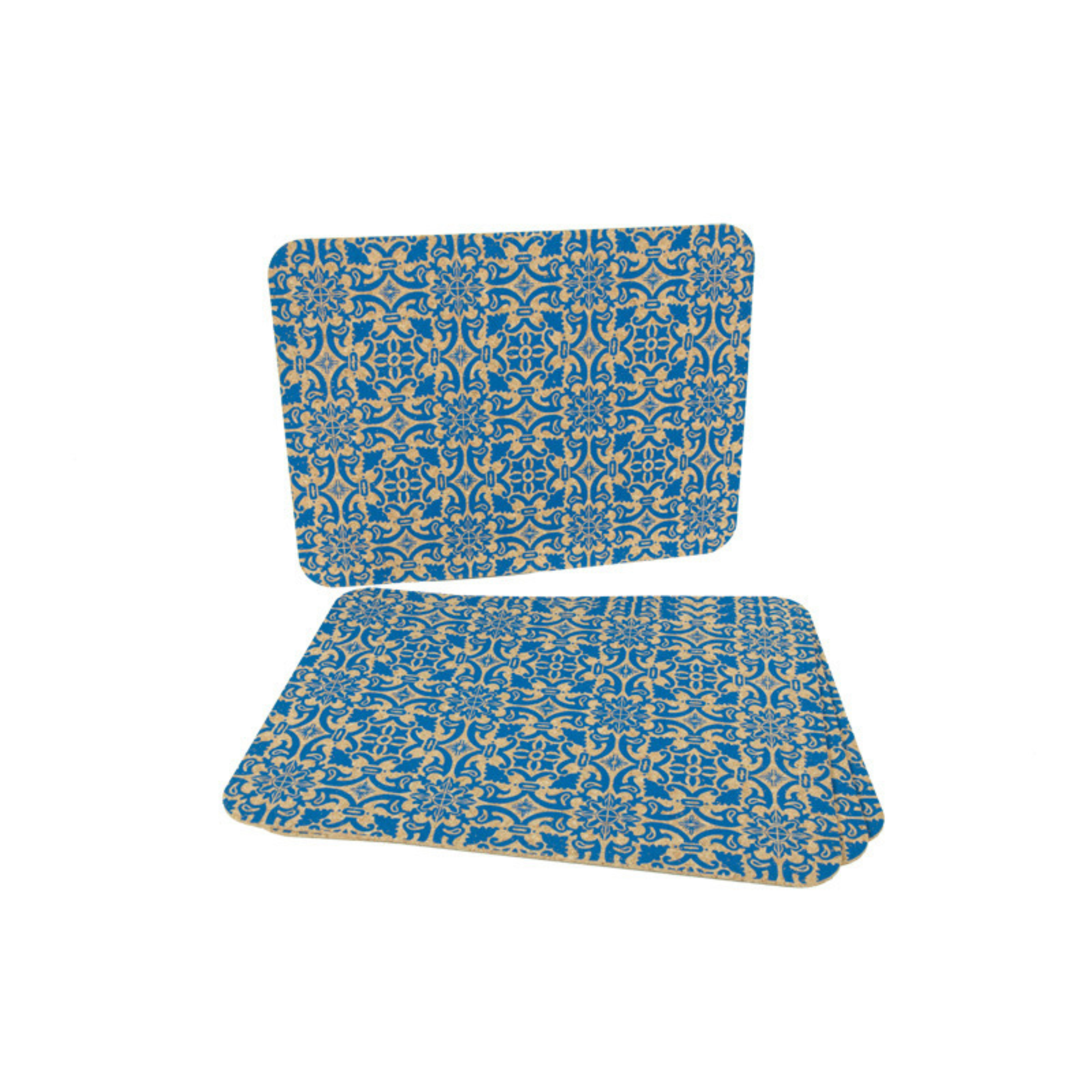 Conjunto de 4 Individuais de Mesa em Cortiça 40 x 30 cm | Azulejo Português
