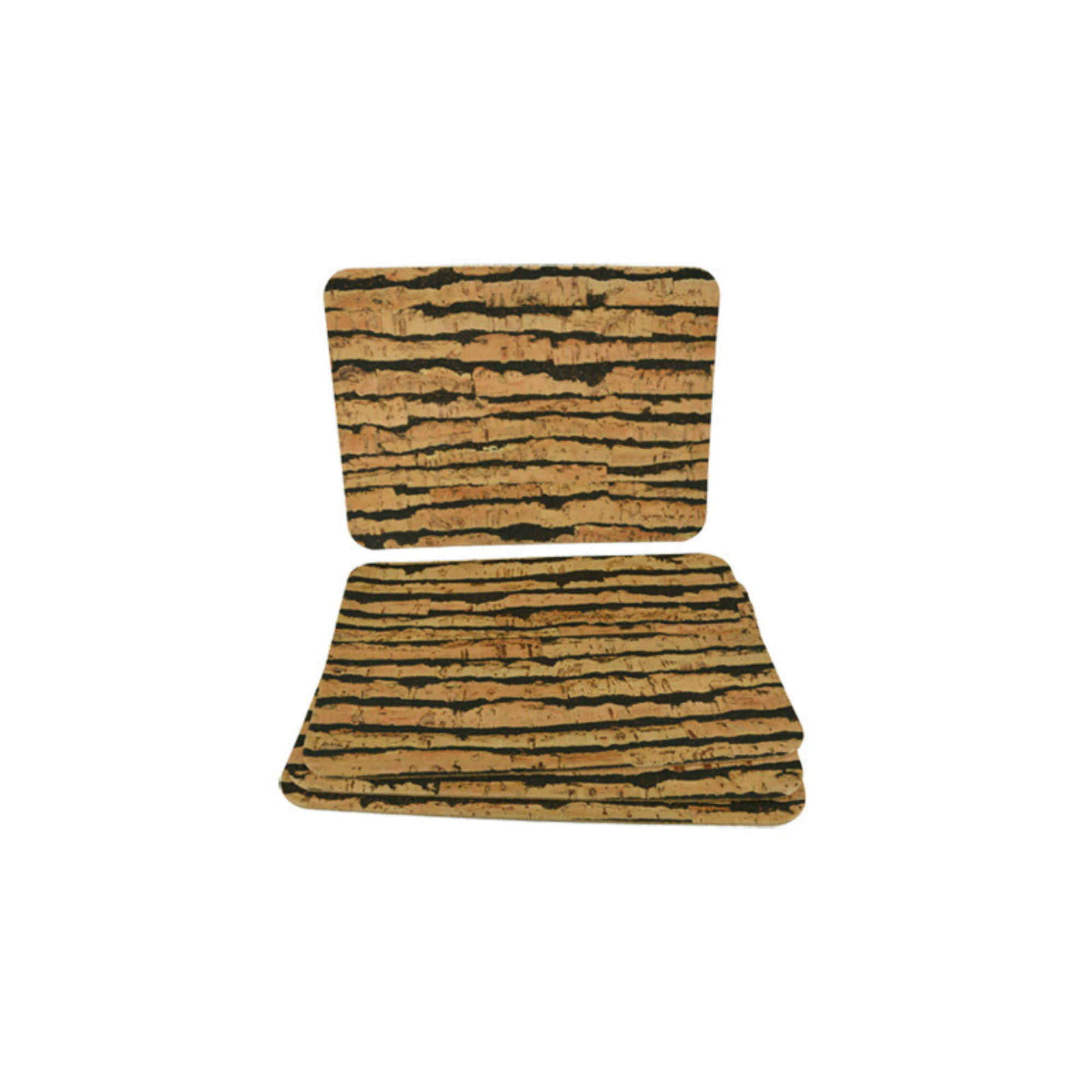 Conjunto de 4 Individuais de Mesa em Cortiça 40 x 30 cm | Tiger Stripe