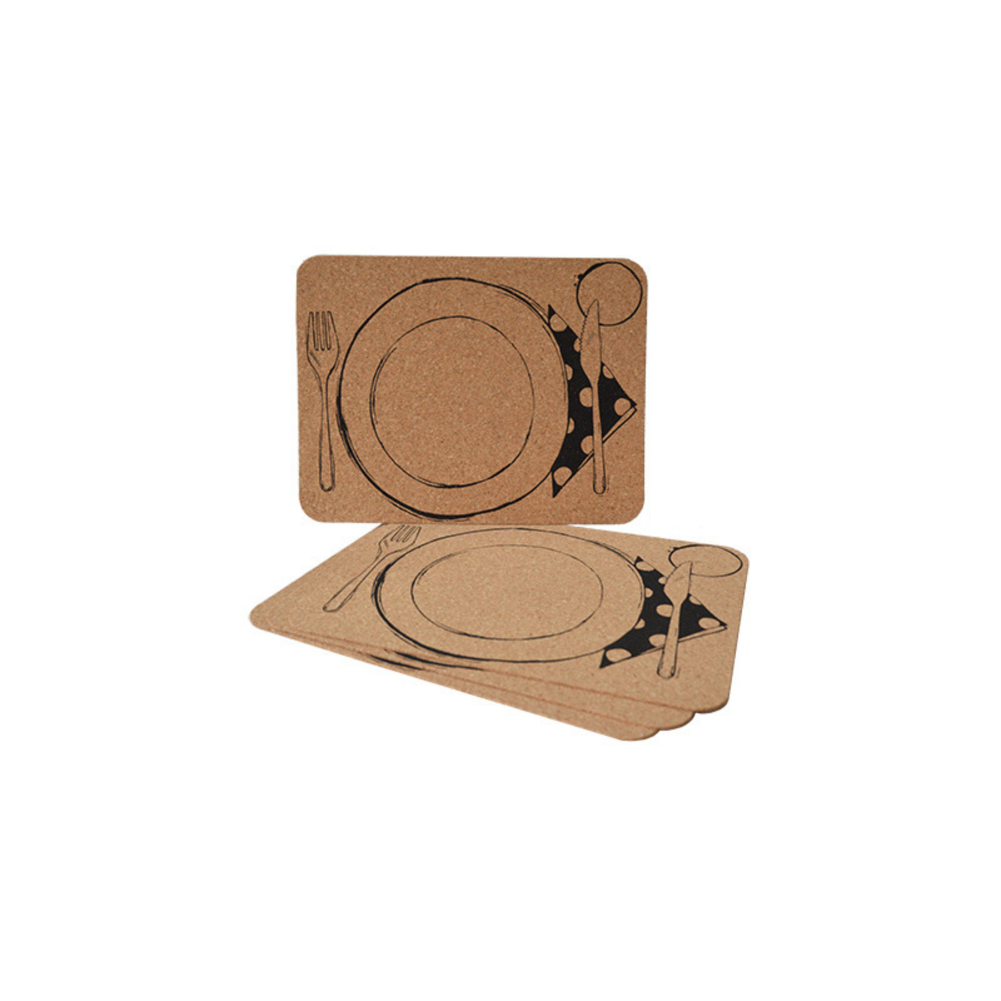 Conjunto de 4 Individuais de Mesa em Cortiça 40 x 30 cm | Design Mesa Posta