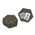 Revestimento Hexagonal em Cortiça Castanha | Set de 6 | Autoadesivo