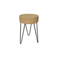 Banco em Cortiça com Pés Metálicos Hairpin | Ø380 x A480 mm - produto em cortiça portuguesa