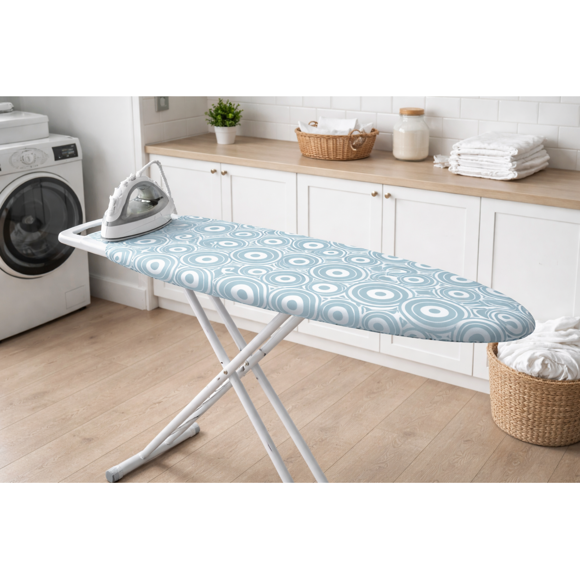 Cobertura para Tábua de Engomar em Espuma e Moletão Orla4U 140x52cm Azulejo Real