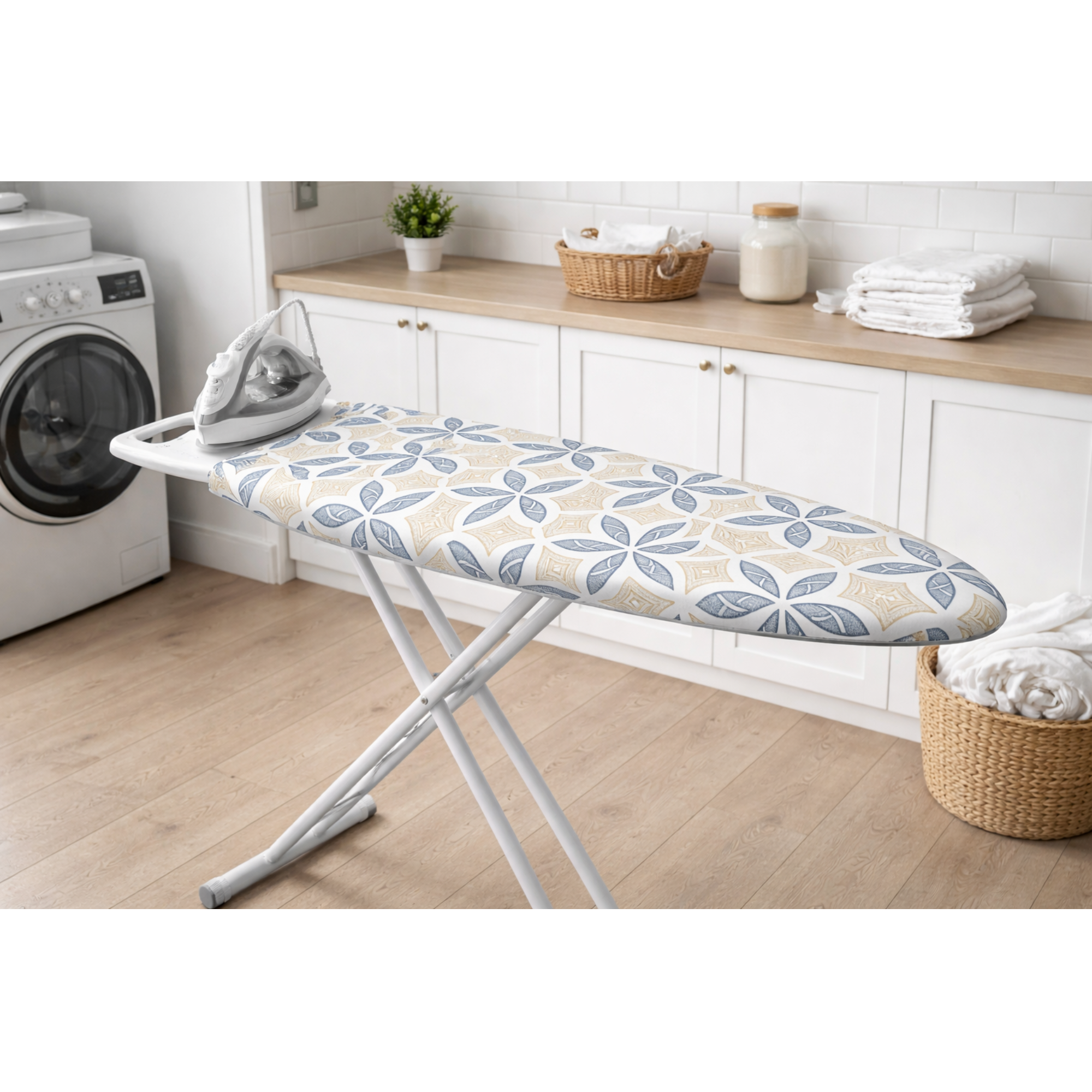 Cobertura para Tábua de Engomar em Espuma e Moletão Orla4U 140x52cm Brisa Cinza