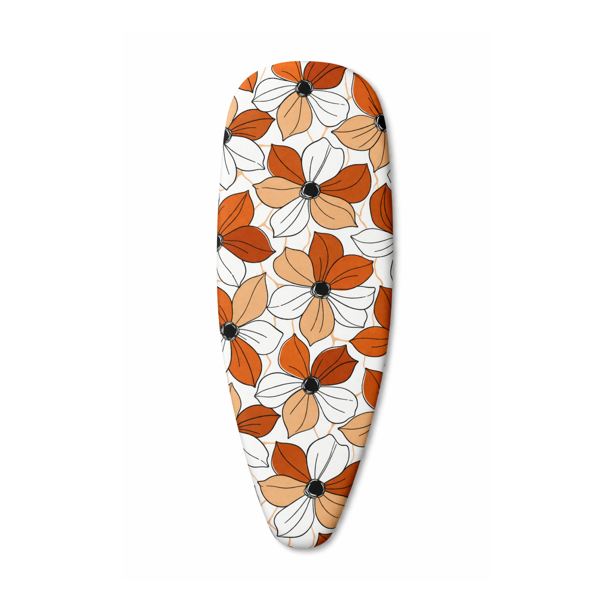 Cobertura para Tábua de Engomar com Elástico, Espuma e Moletão Orla4U 130x45cm Flor Terracota