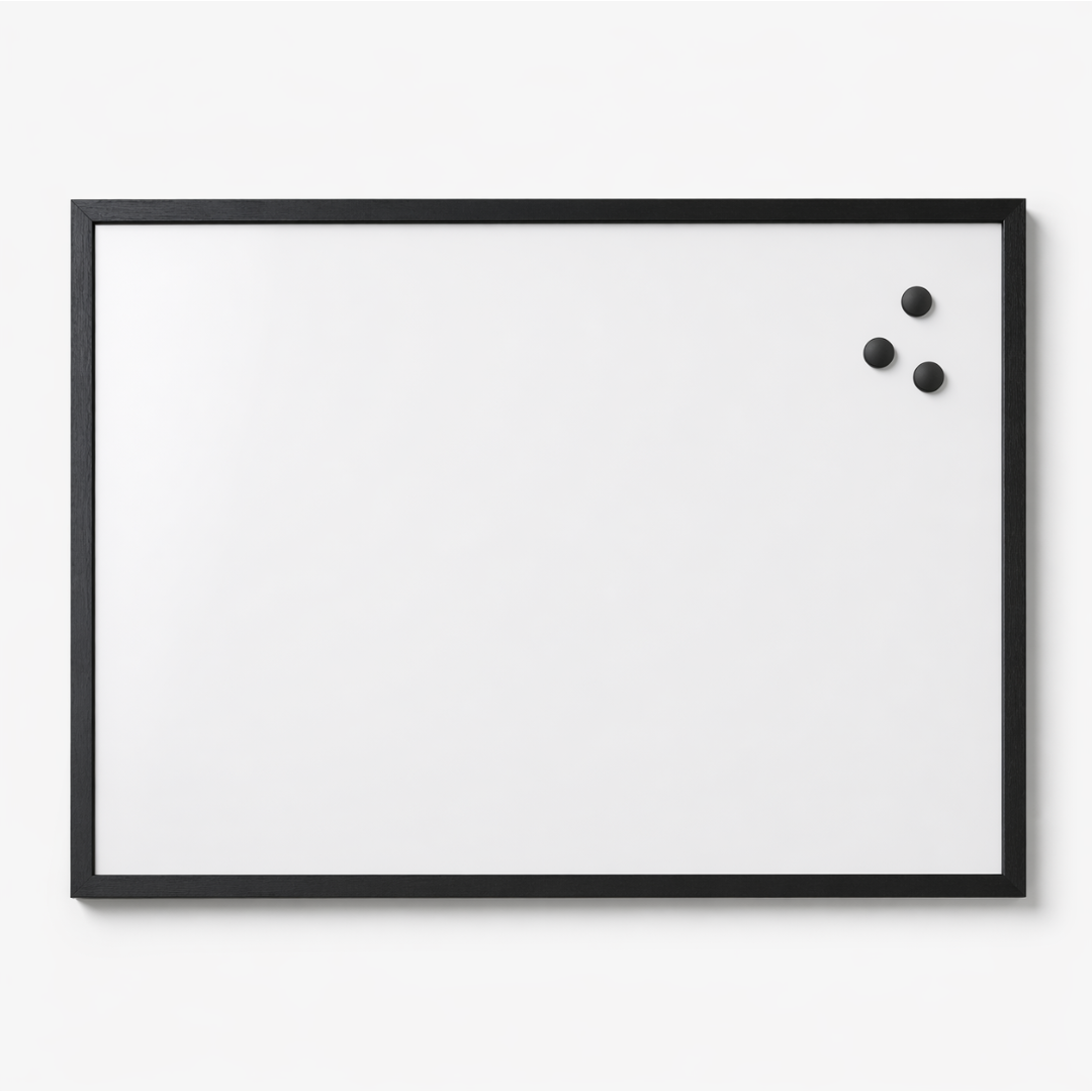 Quadro Magnético Preto Orla4U para Giz e Ímanes 30x40cm